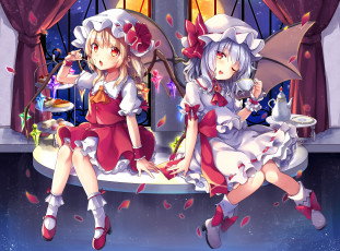 Картинка аниме touhou фон взгляд девушки