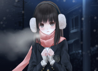 Картинка аниме unknown +другое девушка взгляд фон