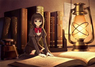 Картинка аниме unknown +другое фон девушка взгляд