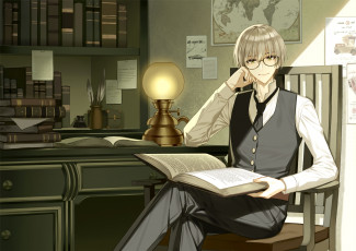 Картинка аниме unknown +другое парень фон взгляд