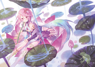 Картинка аниме unknown +другое девушка взгляд фон