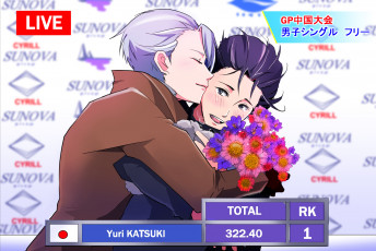 Картинка аниме yuri+on+ice katsuki yuuri victor nikiforov