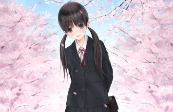 Картинка аниме unknown +другое девушка фон взгляд