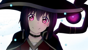 Картинка аниме kono+subarashii+sekai+ni+shukufuku+wo девушка взгляд фон