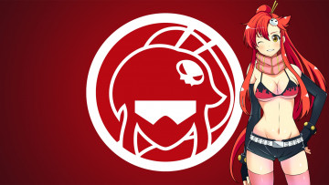 Картинка tengen+toppa+gurren+lagann аниме tengen+toppa+gurren-lagann взгляд девушка фон