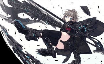 Картинка аниме оружие +техника +технологии киборг девушка