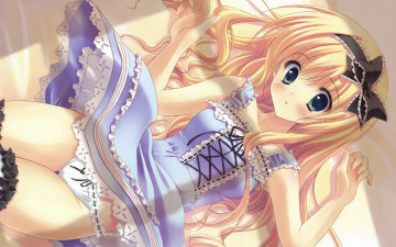 Картинка аниме alice+in+wonderland алиса белье платье бант