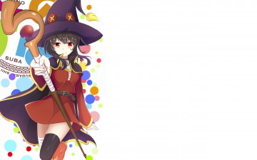 Картинка аниме kono+subarashii+sekai+ni+shukufuku+wo девушка взгляд фон