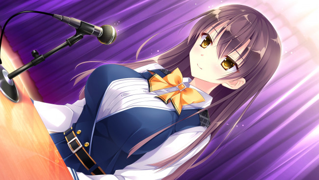 Обои картинки фото koi suru kimochi no kasanekata, аниме, фон, взгляд, девушка