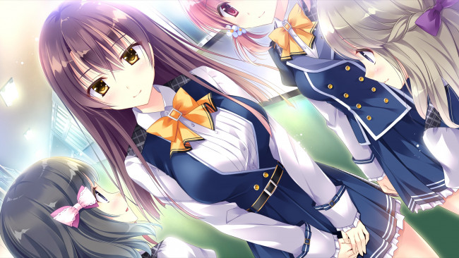 Обои картинки фото koi suru kimochi no kasanekata, аниме, взгляд, девушка, фон