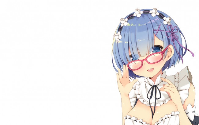 Обои картинки фото аниме, re,  zero kara hajimeru isekai seikatsu, фон, взгляд, девушка