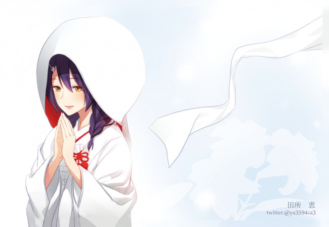 Обои картинки фото аниме, shokugeki no soma, девушка, взгляд, фон