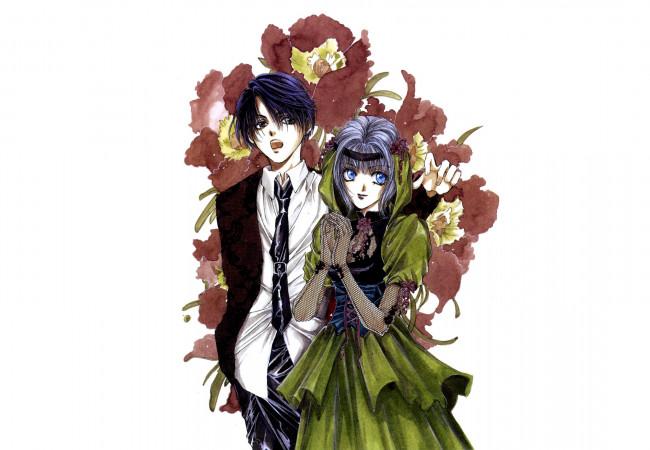 Обои картинки фото аниме, angel sanctuary, двое