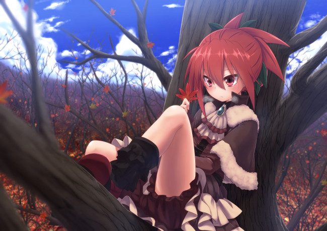 Обои картинки фото аниме, unknown,  другое, фон, взгляд, девушка