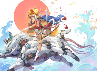 Картинка аниме оружие +техника +технологии девушка