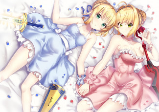 Картинка аниме fate stay+night фон девушки взгляд