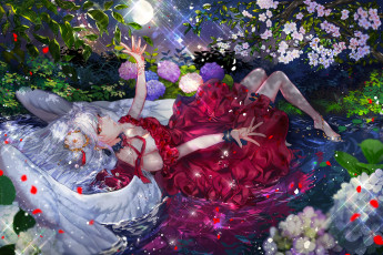 Картинка аниме ангелы +демоны ангел девушка