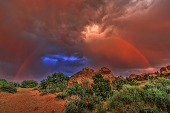 Картинка природа радуга простор