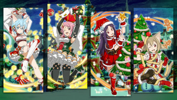 Картинка аниме sword+art+online коллаж мастера меча онлайн арт