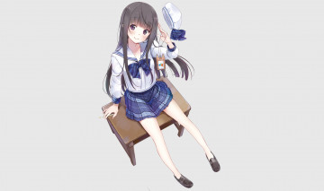 Картинка аниме unknown +другое+ девушка фон взгляд