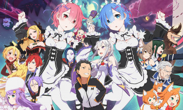 Картинка аниме re +zero+kara+hajimeru+isekai+seikatsu персонажи