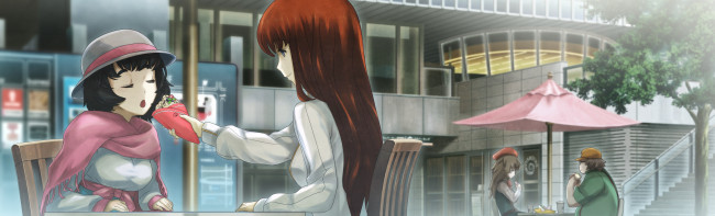 Обои картинки фото steins, gate, аниме, персонажи