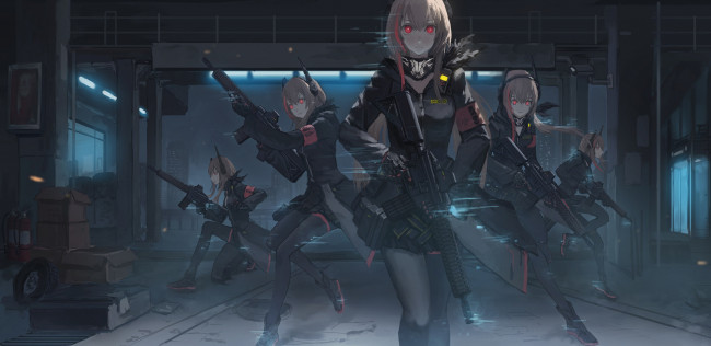 Обои картинки фото аниме, girls frontline, девушки