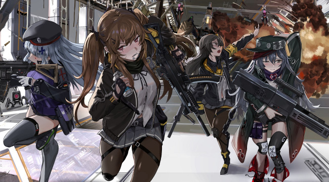 Обои картинки фото аниме, girls frontline, девушки