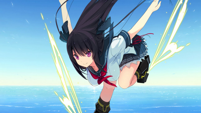 Обои картинки фото аниме, ao no kanata no four rhythm, Четыре, ритма, сквозь, синеву