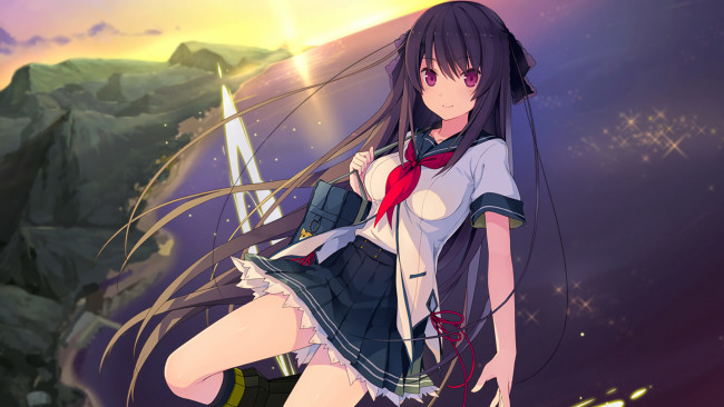 Обои картинки фото аниме, ao no kanata no four rhythm, Четыре, ритма, сквозь, синеву