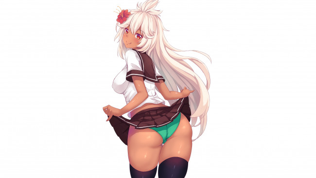 Обои картинки фото аниме, granblue fantasy, фон, взгляд, девушка