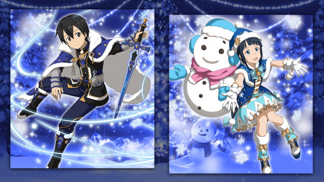 Обои картинки фото аниме, sword art online, мастера, меча, онлайн, арт, коллаж