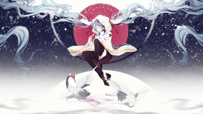 Обои картинки фото аниме, vocaloid, hatsune, miku, yuki