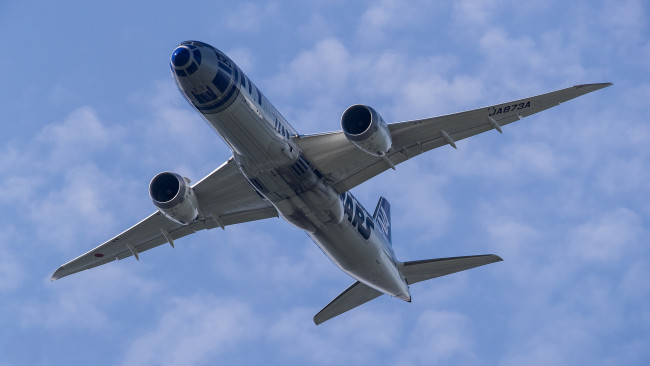 Обои картинки фото boeing 787, авиация, пассажирские самолёты, авиалайнер