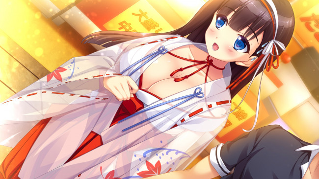 Обои картинки фото lovekami -useless goddess-, аниме, lovekami, фон, взгляд, девушка