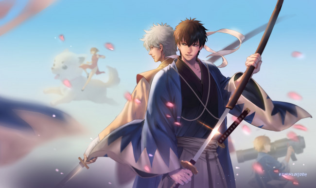 Обои картинки фото аниме, gintama, гинтама