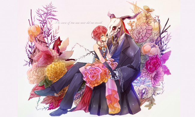 Обои картинки фото аниме, mahou tsukai no yome, двое