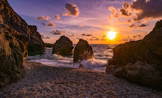 Обои картинки фото природа, восходы, закаты, простор