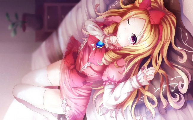 Обои картинки фото аниме, re,  zero kara hajimeru isekai seikatsu, девушка, взгляд, фон