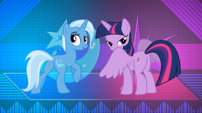 Обои картинки фото мультфильмы, my little pony, фон, пони