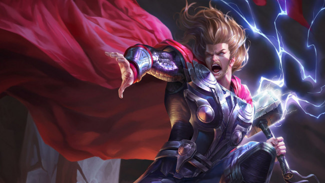 Обои картинки фото рисованное, кино, thor