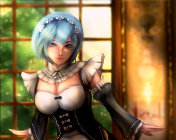 Обои картинки фото аниме, re,  zero kara hajimeru isekai seikatsu, жизнь, в, альтернативном, мире, с, нуля