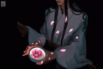 Картинка аниме mo+dao+zu+shi лань ванцзи чаша лепестки