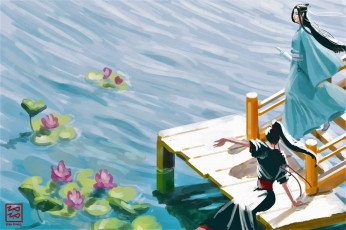 Картинка аниме mo+dao+zu+shi вэй усянь лань ванцзы пристань лотосы