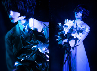 Картинка девушки hologana костюм образ цветы