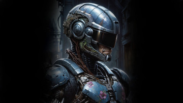 Картинка фэнтези роботы +киборги +механизмы нейросети графика нейроарт ai art нейронные сети рисунки нейро искусство