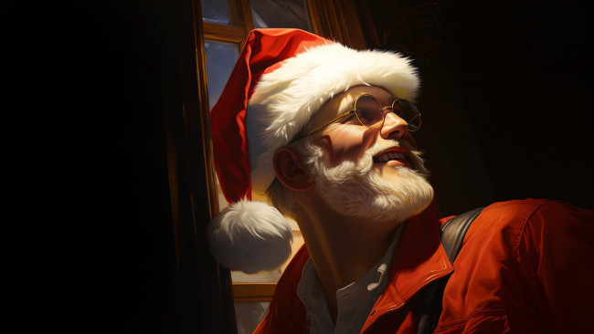 Обои картинки фото праздничные, дед мороз,  санта клаус, нейросети, графика, нейроарт, ai, art, нейронные, сети, рисунки, нейро, искусство