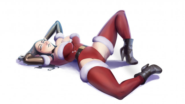 Обои картинки фото рисованное, люди, снегурочка