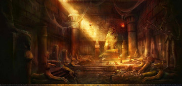 Картинка видео+игры mummy+online храм статуи колонны египет