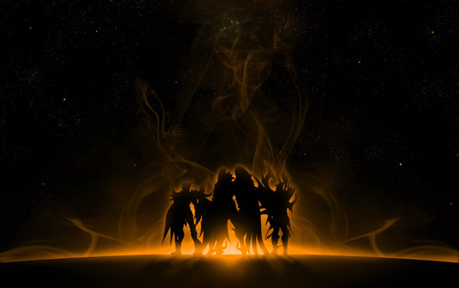 Обои картинки фото видео игры, mummy online, персонажи, силуэты, дым